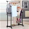 CECARO GROUP Stand Appendiabiti Doppio con Ruote Stender Regolabile 80x40x160cm