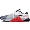 Nike DO9328-101 Nike Metcon 8 Fitness Sport Bianco Rosso Blu Scarpe Uomo Nuove Corsa