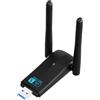 Shuwosmart Chiavetta USB WiFi 1300Mbps per PC Fisso USB 3.0 2 Antenne Dual Band 2.4GHz/5