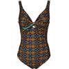 FEELING by JUSTMINE A678 6125 costume intero double face blu/arancio-acqua