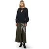 SIMONA CORSELLINI - PANTAGONNA ECOPELLE Khaki SCONTO 50%