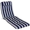 Angerer Cuscino per Sedia 60 x 190 cm, Design Blu-Bianco (Senza Sedia)