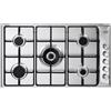 DE LONGHI DLI59DD PIANO COTTURA DA INCASSO 90CM 5 FUOCHI TRIPLA CORONA INOX