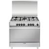 GLEM GAS UN965MI CUCINA 90X60 5 FUOCHI A GAS FORNO ELETTRICO CLASSE A - INOX