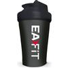 EAFIT Shaker Proteine 400 ml Nero Trasparente Borraccia Graduata Senza BPA con