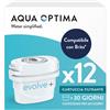 Aqua Optima Evolve Cartuccia Filtro per Acqua Compatibile con Brita Maxtra