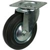 QUALITY Ruote Industriali in Gomma con Piastra Girevole Ø 125 mm Piastra 115 MMX85