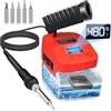 Edtran Saldatore senza fili per batteria Milwaukee M18 da 18 V, riscaldamento rapido, s