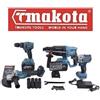 Makota Kit 5 In 1 Motori Brushless Makota Flex Trapano Impulsi Avvitatore Tassellatore