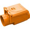 BRICOGO Valvola Antiriflusso in PVC Arancio Ø 125 Senza 362 VA2 a 125