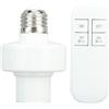 Fdit Portalampada con Telecomando RF, Interruttore Wireless E27, Controllo Remot