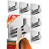 4smile Ganci Adesivi 6 pezzi Appendi Accappatoio Bagno Acciaio inox Porta