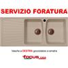 Focus Casa Lavello cucina Borgogna cm 116x50 2 vasche pilette rame Avena Made in Italy