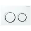 GEBERIT Placca WC di Comando Omega 20 Doppio Tasto Bianca Cromo Geberit