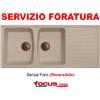 Focus Casa Lavello cucina Borgogna cm 116x50 2 vasche pilette rame Avena Made in Italy