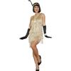 FIESTAS GUIRCA | Costume Charleston Anni '20 Donna (44-46/XL) - Vestito e Fascia per Capelli - Costumi d'Epoca per Feste in Maschera, Carnevale e Halloween - Ideale per Adulte - Oro