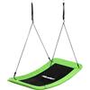 Relaxdays Altalena a nido curva, per bambini e adulti, 150 kg, multiposto, LxP: 150x80 cm, verde