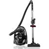Fakir Trend TS 122 - Aspirapolvere con sacchetto, 700 W, con cavo, filtro EPA, motore silenzioso ad alta efficienza, grande sacchetto per la polvere da 2 l e raggio d'azione 7 m, colore: Nero/Grigio