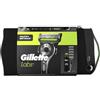 Gillette Labs con elemento di pulizia UEFA Champions League Special Gold Edition, 1 manipolo - 5 lame di ricambio, include 1 gel da barba da 200 ml, 1 docking magnetico, 1 borsa