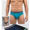 givova 6 SLIP UOMO GIVOVA IN COTONE ELASTICIZZATO MUTANDE COLORATE CON ELASTICO ESTERNO