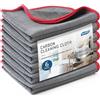 Ekedalen Panni Magic Microfibra Carbonio 400GSM, 6X Asciugamani Senza Aloni Catturapolver