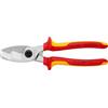 Knipex Cesoia per Cavi con Doppio Tagliente Cromata, Isolati con Manici Rivestit