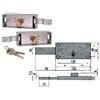 Cisa COPPIA SERRATURE SERRANDA LATERALE CILINDRO FISSO TONDO 41526- - mm.155x15x55...