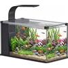 PawHut Acquario Casalingo 24L con Filtro Integrato e Luce LED 45x25x25.5 cm Nero