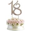Eterspr Compleanno Decorazione Torta 18 Numero, Strass Decorativo Cake Topper con Strass
