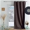 Home Maison Tenda termica fonica e semi-oscurante, 140 x 300 cm, tenda tortora con 8 occhielli a canna di fucile pronta da applicare