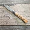KNIFE COLTELLO 19 CM scritta Sardegna opinel MANICO IN legno d'ulivo