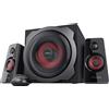 Trust gaming Trust Tytan Set Altoparlanti 2.1 con Subwoofer, Risparmio Energia, Nero/Rosso