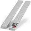 VOUNOT® Rampa di Carico in Acciaio, Due Rampe per Moto, Scooter, Quad, Trattorino, Furgone, Carrello, Carico Massimo 400 kg, 160x23 cm