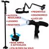 MAGIC CANE BASTONE PIEGHEVOLE RESISTENTE PER CAMMINATA PASSEGGIO ANZIANI DISABILI CON LED