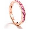 Senza marchio Anello anniversario pietra preziosa zaffiro rosa Ceylon certificato naturale ...