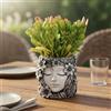 Vaso a Forma di Testa Design Artistico Fioriera Viso di Donna per Scrivania