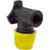 S&M 's & m - Ugello a Gomito per Rubinetto, 25 mm x 3/4, Colore: Nero/Giallo
