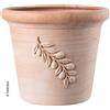 DEROMA VASO CILINDRO DEROMA OLIVE 30 CM IN TERRACOTTA