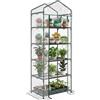 Outsunny Mini Serra da Giardino e Terrazza a 5 Ripiani in Acciaio e PVC