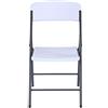 LIFETIME 80615 Sedia Pieghevole Ultra Resistente, Plastic+Steel, Bianco x 1, 50,