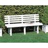 Dmora - Panchina da esterno Pomezia, Panca monoblocco da giardino, Panchina outd
