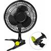 GARDEN HIGHPRO Ventilatore clip 15 cm silenzioso 5 w ricircolo aria motore magnetico indoor pro
