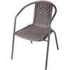 VETTE POLTRONA WOOD BROWN IN RATTAN SINTETICO PP VETTE
