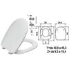 SANIPLAST Sedile WC in Termoindurente Passepartout Bianco Cerniere Inox H050