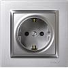SIMON - Spina da incasso Schuko, serie Simon 10, 250 V, 16 A, presa a parete pia