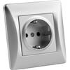 Brightium Spina Schuko da incasso universale argento, ideale per impianti elettrici. Suppo