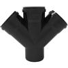 NICOLL Derivazione Tripla Phono Black 45 ° MF Nicol Ø 100 x 50 x 50