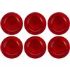 VISCIO Set 6 Sottopiatti Natalizi Colore Rosso Addobbi Natalizio Decorazioni Natale