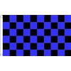 AZ FLAG BANDIERA A SCACCHI NERI E BLU 150x90cm - BANDIERA SCACCHIERA NERA ED AZZURRA 90