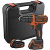 BLACK+DECKER 10,8V Trapano avvitatore a batteria ultra compatto con batteria da